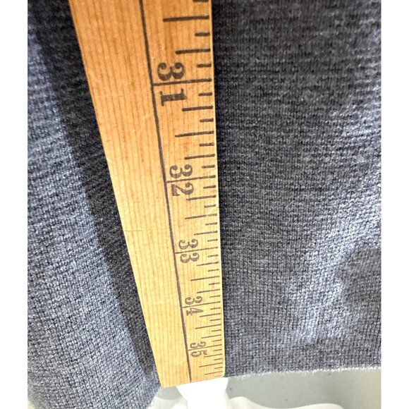 Talbots Womens 100% Merino Wool Sweater Dress Gray Midi Long Sleeve Large Petite - Picture 11 of 13